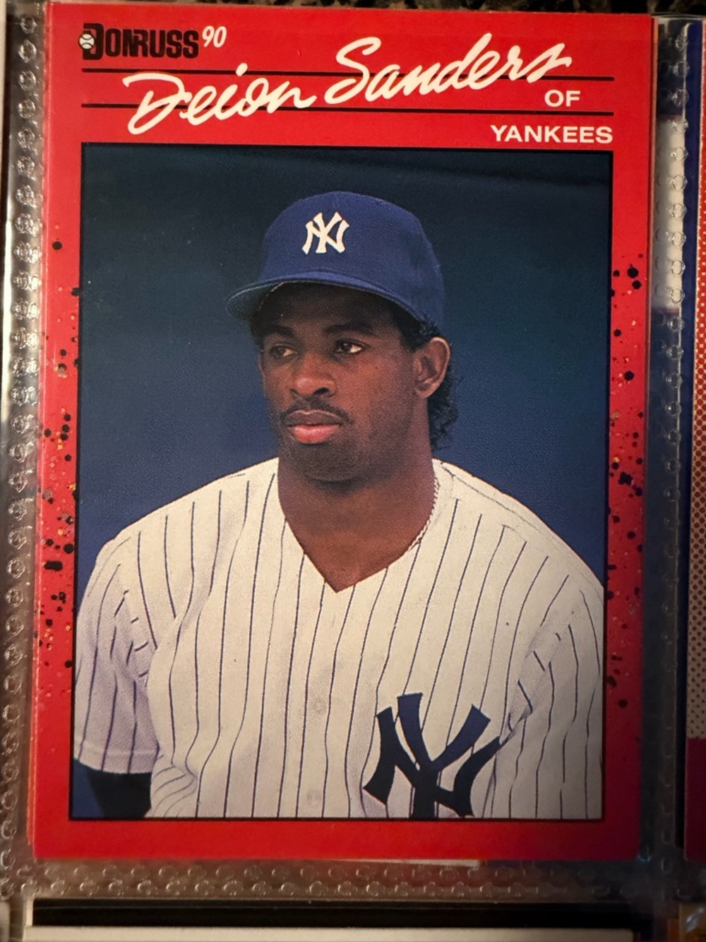 Baseball Card - New York Yankees Player in Pinstripe Jersey